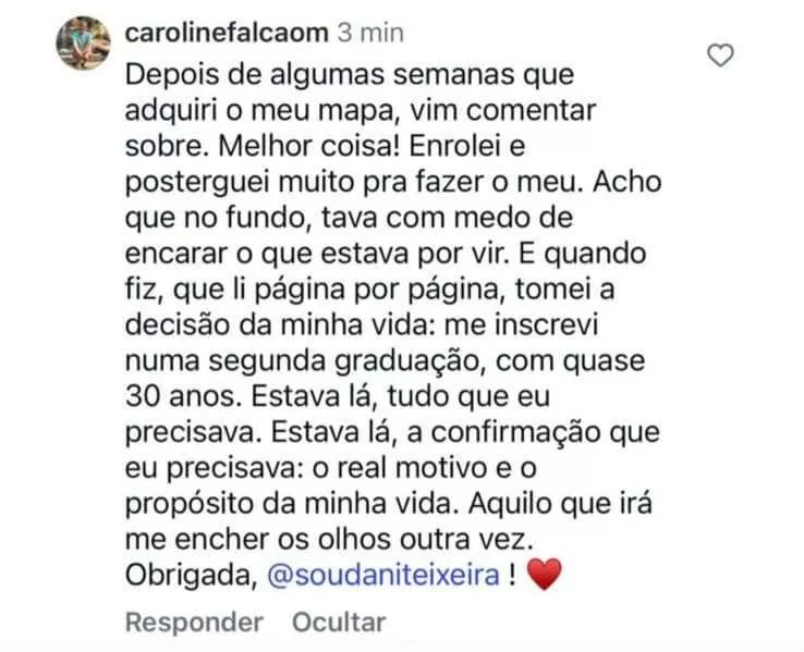 Depoimento de Caroline Falcão sobre o Mapa de Carreira Eureka